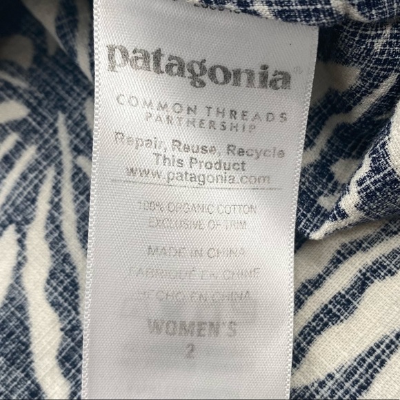 PATAGONIA I Pataloha Limited Edition Tropical Navy Floral Dress Organic Cotton 2 - Picture 6 of 11